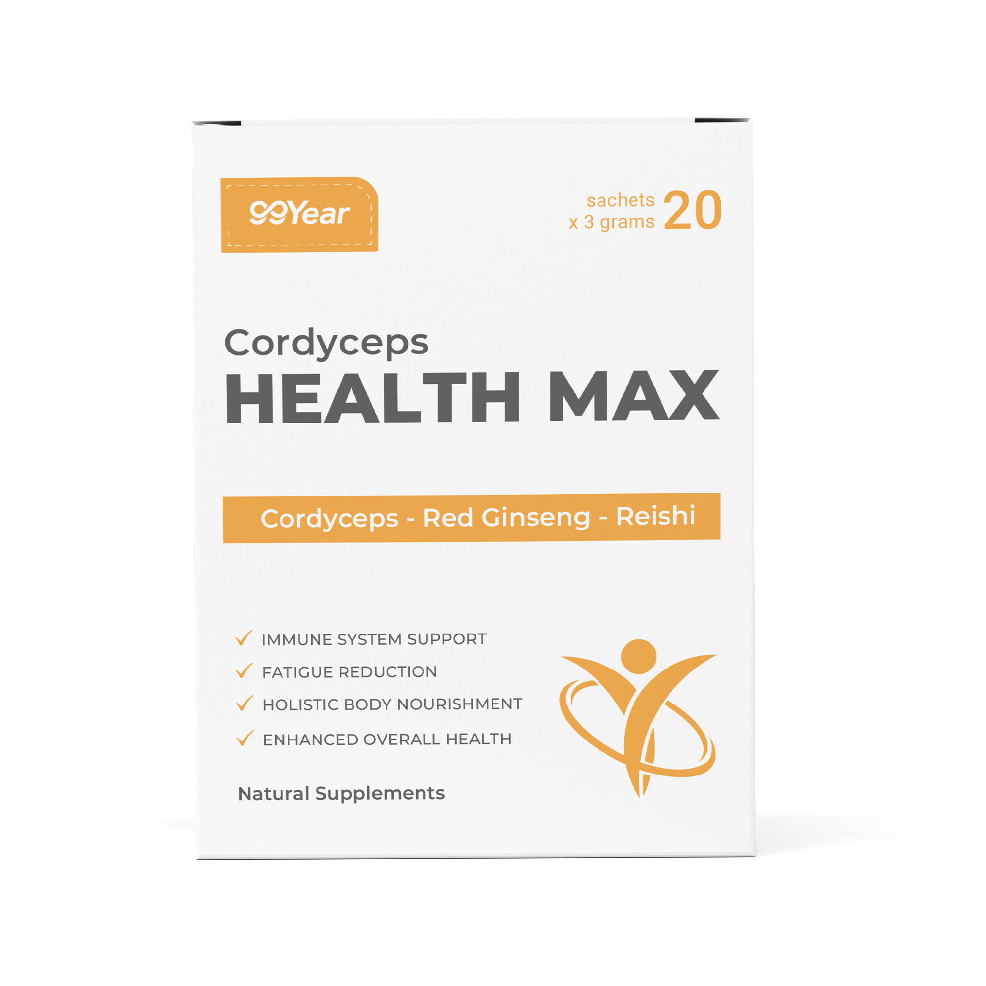 Cordyceps Health Max Natural Supplements, 20 Sachets
