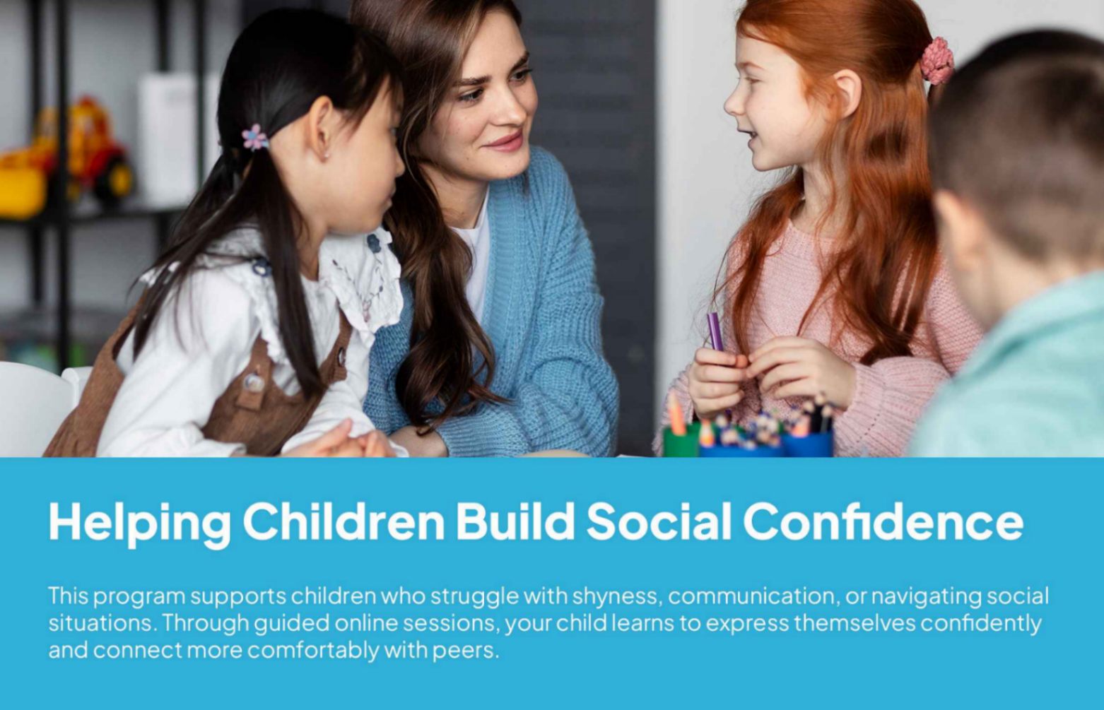 If your child is shy and has difficulty communicating with people, try my Social Communication and Interaction Skills Support course now.
